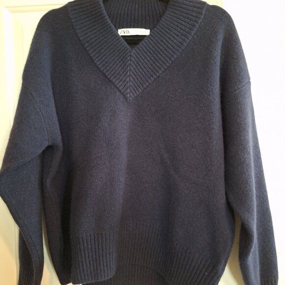 Zara Sweaters - Zara Dark Purple Wool Sweater